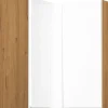 Szafka narożna górna (litera L) Kampara (Biały lakier/dąb Soma ciemny)