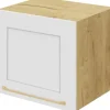 Szafka 50x36 nad okap Laurencja (biały lakier mat/dąb Soma ciemny)