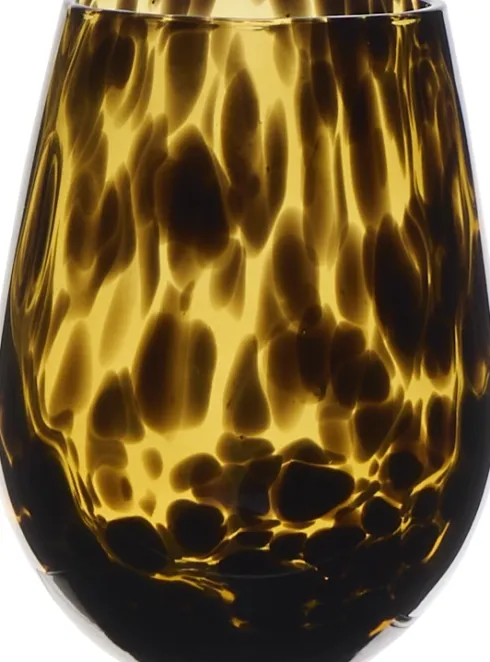 Szklanka Dots 24 (bursztynowy/czarny)