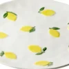 Talerz deserowy Lemoni 164 (biały w cytryny)