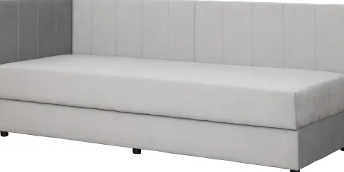 Tapczan Manilla lewy (plusz srebrzysty)
