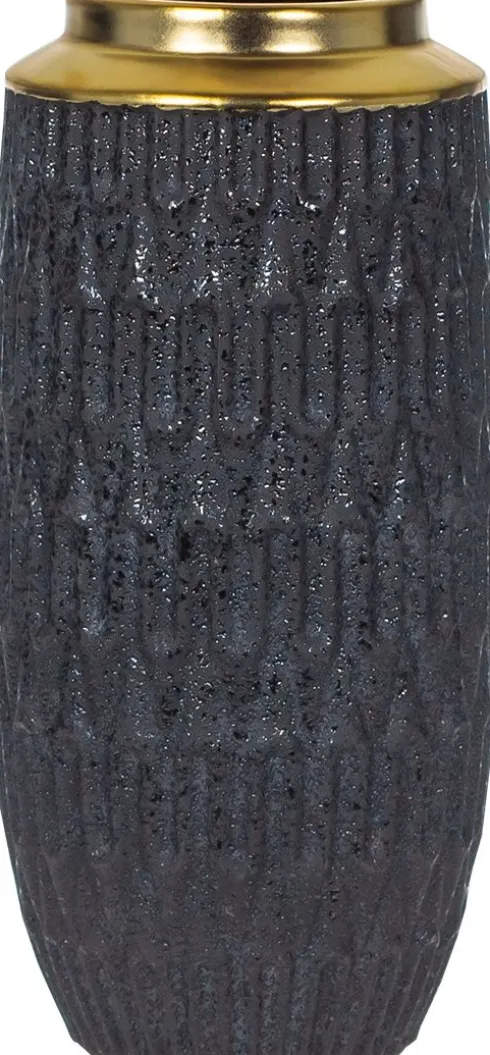 Wazon ceramiczny Konti 27 (czarny/złoty)