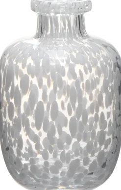 Wazon szklany mały Dots 50 (przezroczysty/ biały)