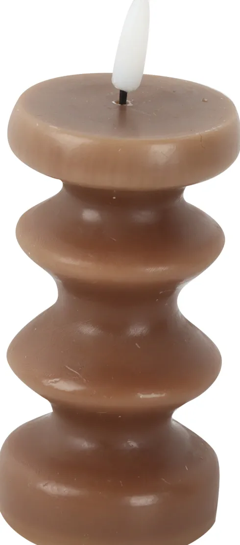 Świeca LED mała Soho 7 (brązowy)