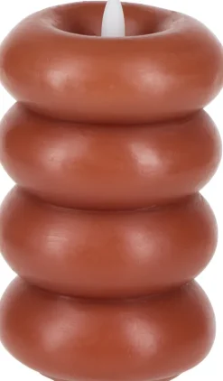 Świeca woskowa LED Cozy Light 61 (jasny brąz)