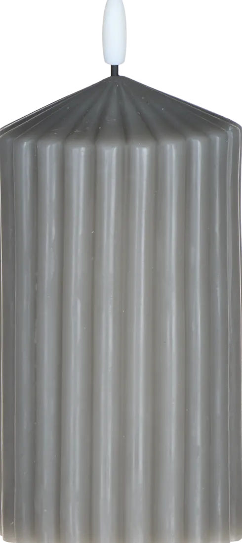 Świeca woskowa LED duża Cozy Light 52 (szara)