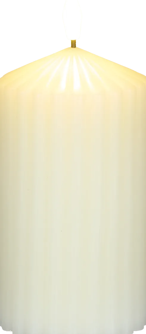 Świeca woskowa LED duża Cozy Light 52 (kremowa)