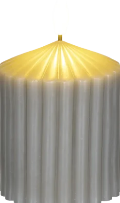 Świeca woskowa LED mała Cozy Light 52 (szara)