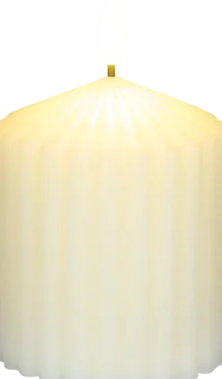 Świeca woskowa LED mała Cozy Light 52 (kremowa)
