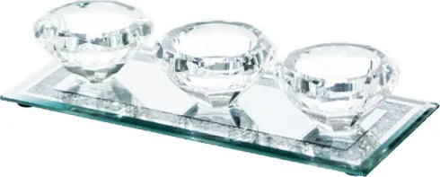Świecznik potrójny Diamento 1 (diamentowy)