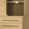 Witryna lewa z półkami LED (dąb Soma ciemny)