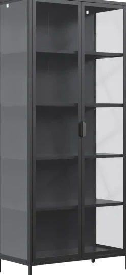 Witryna metalowa 2 drzwiowa Groovi 3 (czarny)