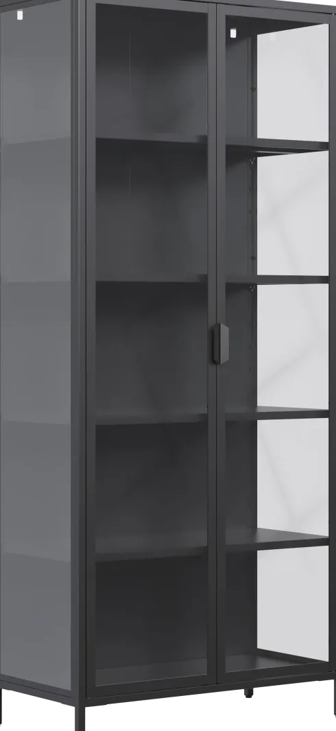 Witryna metalowa 2 drzwiowa Groovi 3 (czarny)