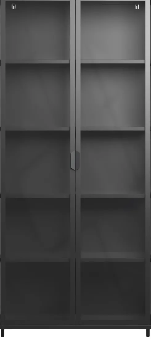 Witryna metalowa 2 drzwiowa Groovi 3 (czarny)
