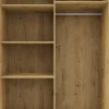 Wysoka szafa przesuwna lustra 120cm (dąb soma ciemny)