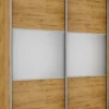 Wysoka szafa przesuwna lustra 200cm (dąb soma ciemny)