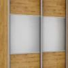 Wysoka szafa przesuwna lustra 150cm (dąb soma ciemny)