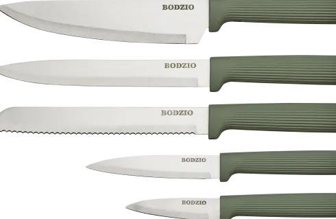 Zestaw noży w bloku Rifle 6elem. (oliwkowy)